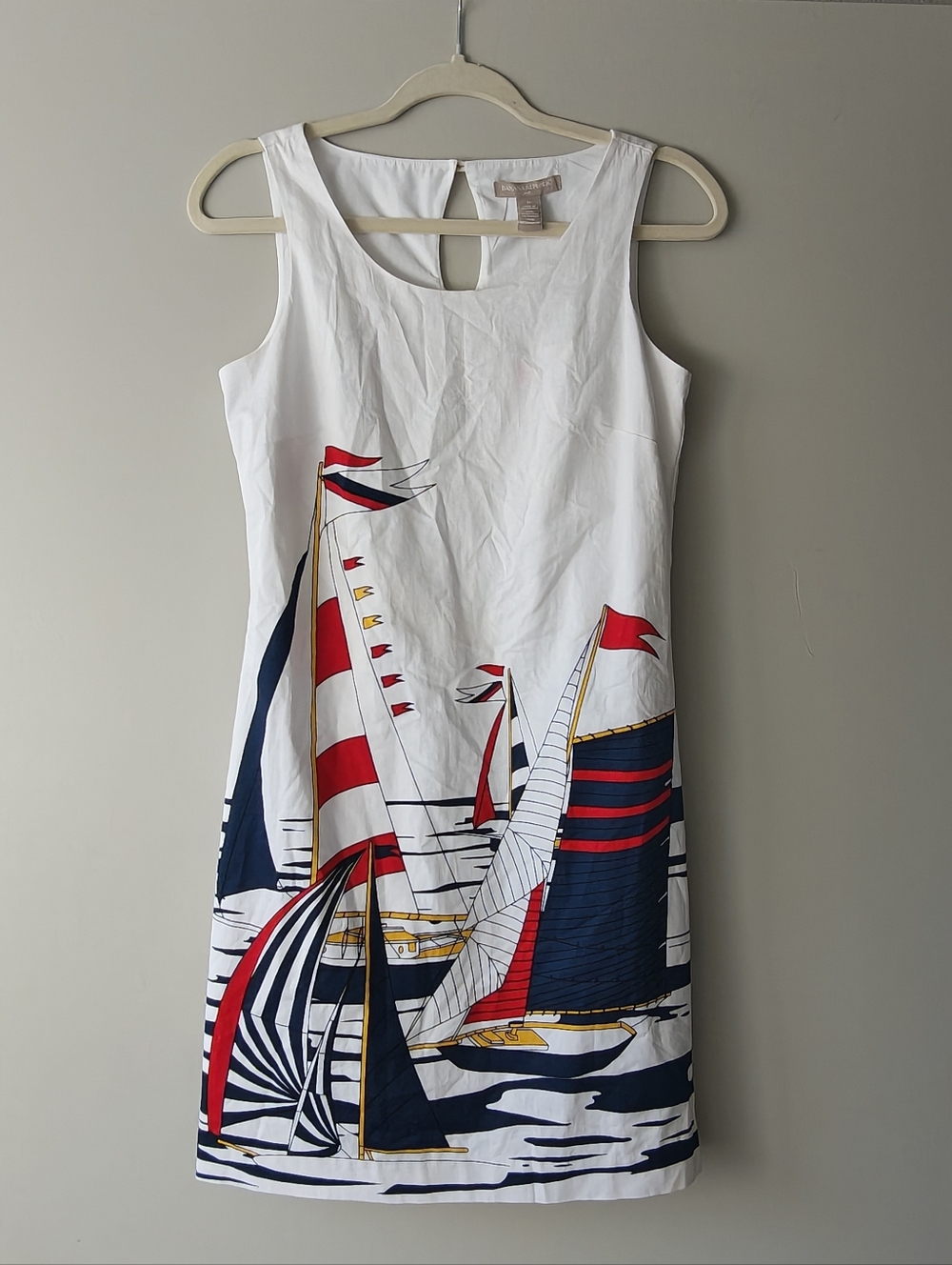 NWT Banana Republic Sailboat White Shift Dress